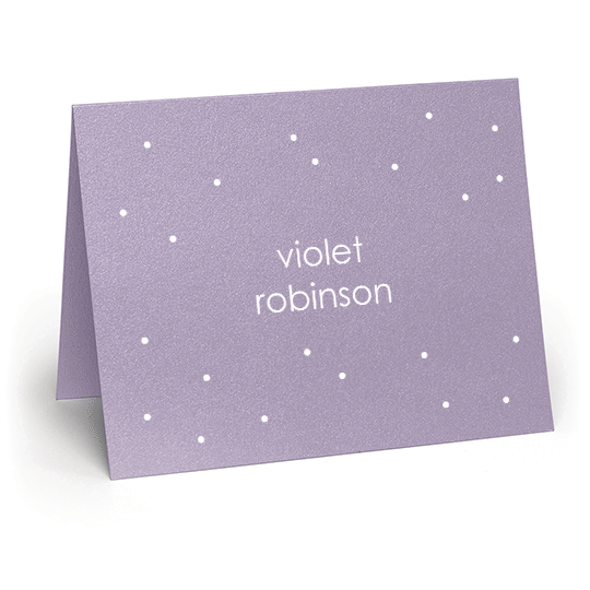 Scattered Dots Folded Shimmer Note Cards